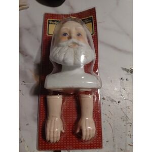 Vintage Rare Darice Porcelain Old Fashioned Make Your Own Santa Head & hands Pcs